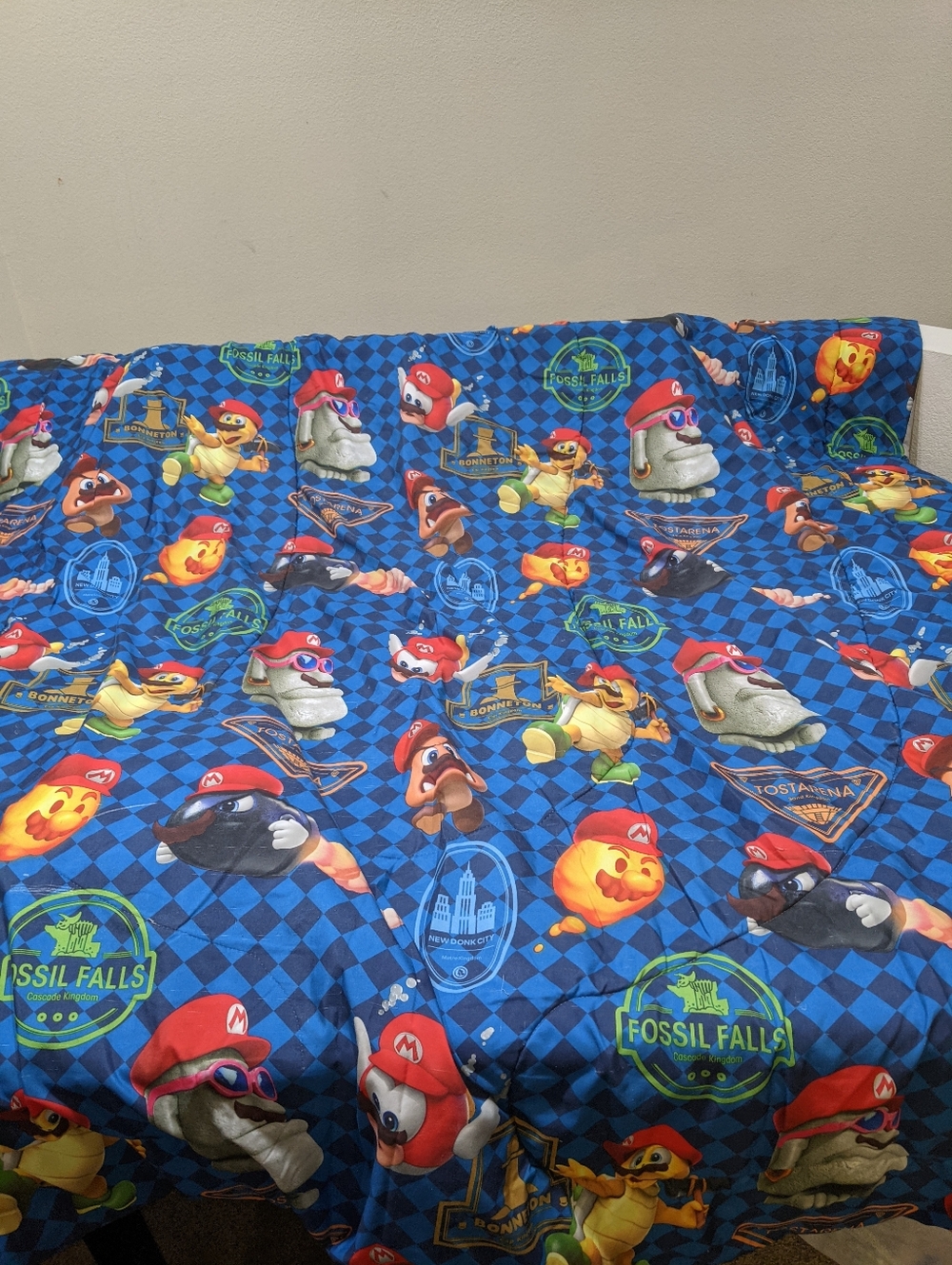 Nintendo Super Mario Brothers Odyssey Adventure Twin Comforter (Minor Flaw)